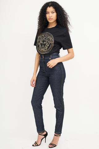 Versace Dark Wash High Waisted Skinny Jeans