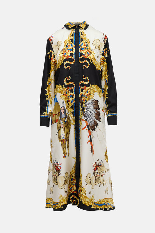 Versace SS 2018 Silk Printed Dress