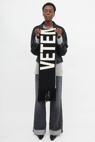 Vetements Knit Logo Scarf
