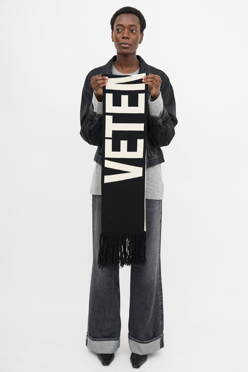 Vetements Knit Logo Scarf