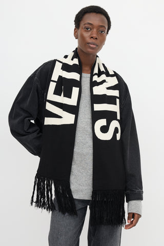 Vetements Knit Logo Scarf