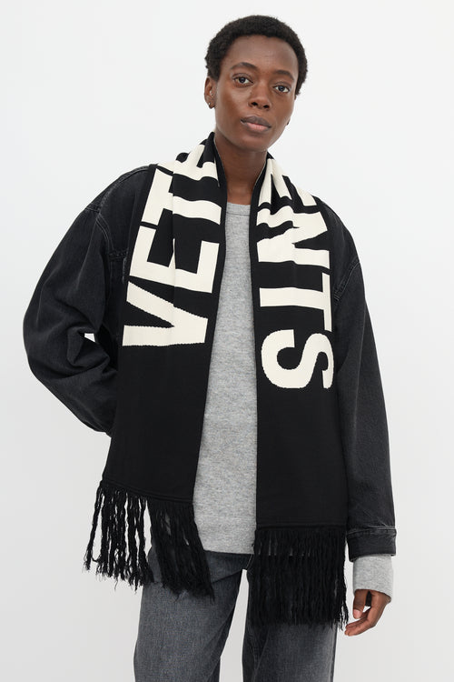 Vetements Knit Logo Scarf