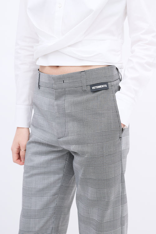 Vetements Black & White Houndstooth Trouser