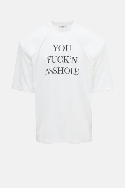 Vetements Winter 2017 Football Shoulder T-Shirt