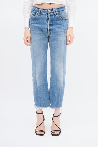 Vetements Light Wash Deconstructed Jeans