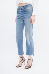 Vetements Light Wash Deconstructed Jeans