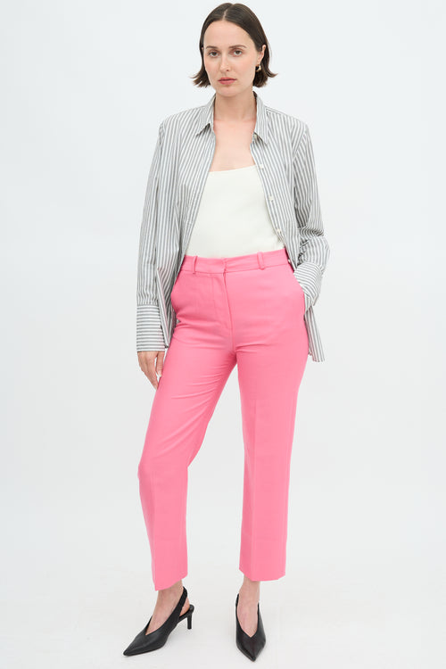 Victoria Beckham VVB Wool Straight Leg Trouser