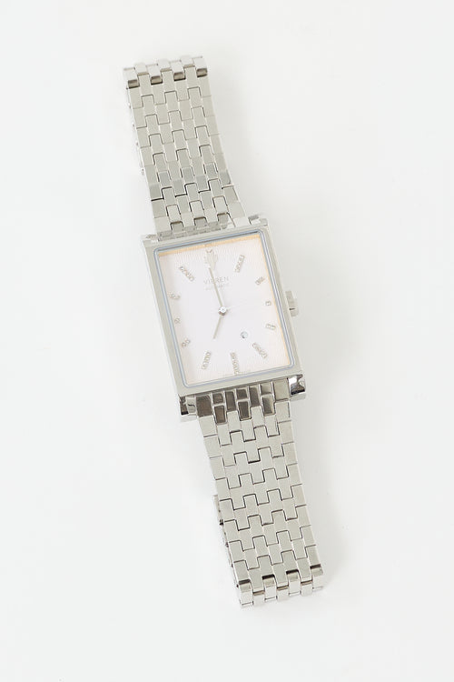 Vieren Stainless Steel & White Diamond OG Automatic Watch