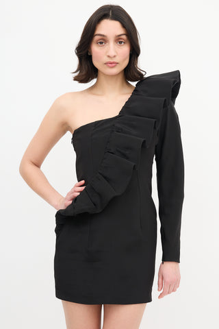 Viktor & Rolf Black Ruffle One Shoulder Dress