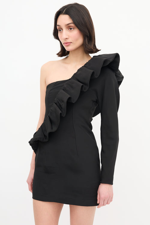 Viktor & Rolf Black Ruffle One Shoulder Dress