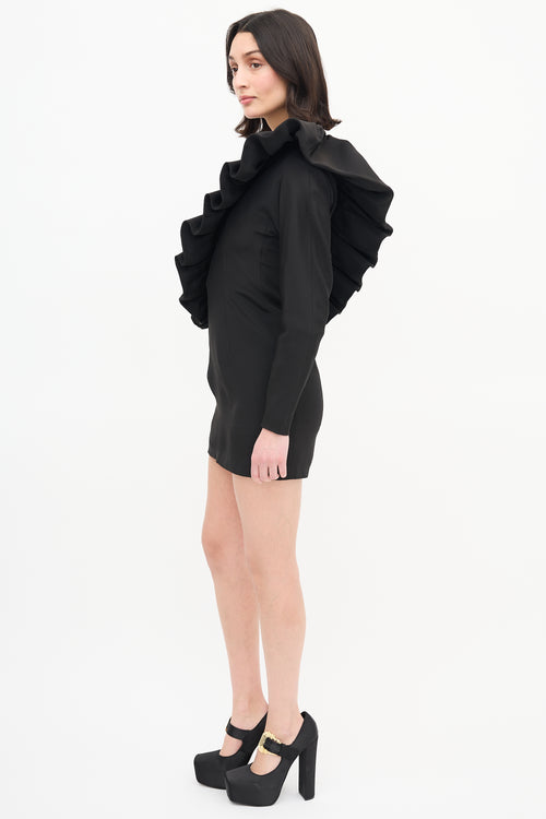 Viktor & Rolf Black Ruffle One Shoulder Dress