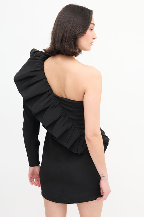 Viktor & Rolf Black Ruffle One Shoulder Dress