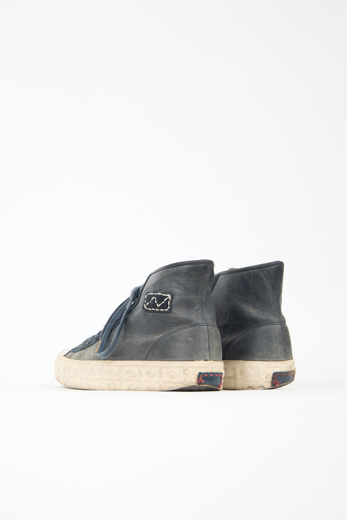 Visvim Leather Porcella Hi Alu Sneaker