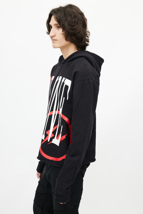 VLONE Black & Multicolour Logo Hoodie