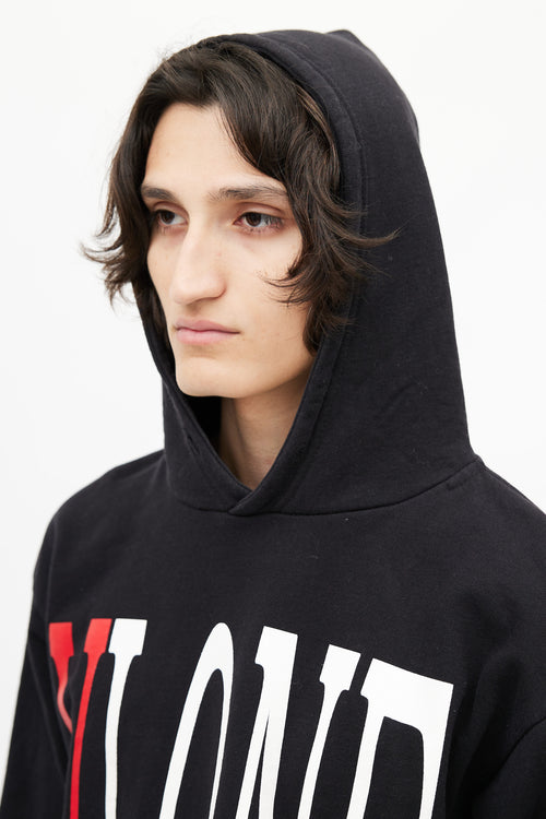 VLONE Black & Multicolour Logo Hoodie