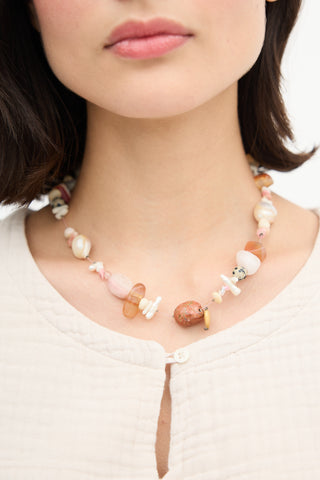 Voons Multi Fresh Pearl Beaded Necklace