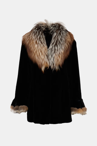 Fur Trim Sheared Jacket