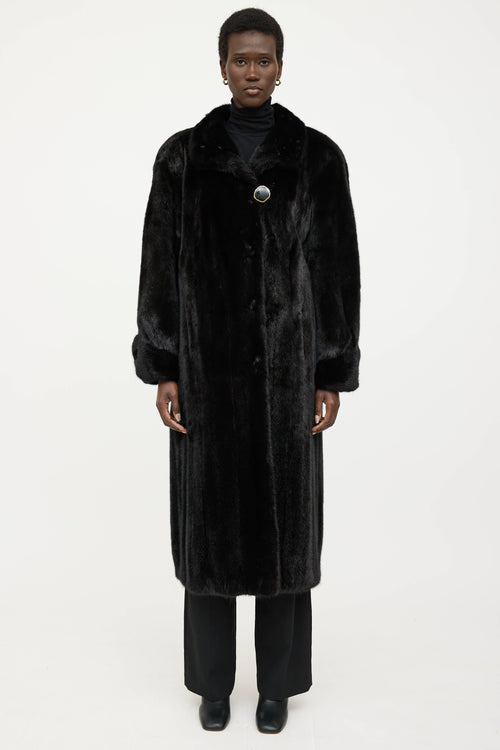 VSP Archive Pointed Collar Fur Coat
