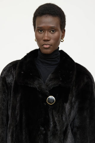 VSP Archive Pointed Collar Fur Coat