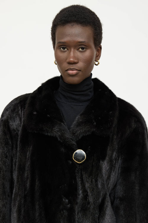 VSP Archive Pointed Collar Fur Coat