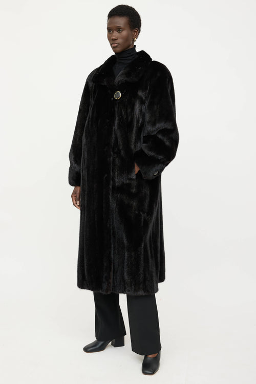 VSP Archive Pointed Collar Fur Coat