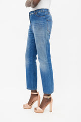VSP Archive Blue & Gold Stud Denim Jeans