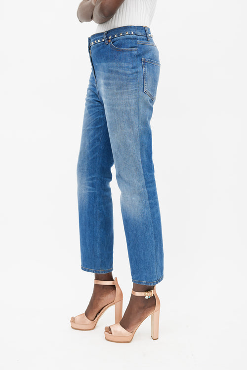 VSP Archive Blue & Gold Stud Denim Jeans