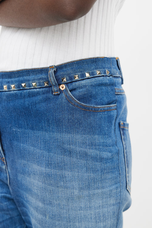 VSP Archive Blue & Gold Stud Denim Jeans