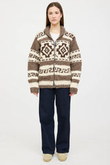 VSP Archive Wool Cowichan Knit Zip Sweater