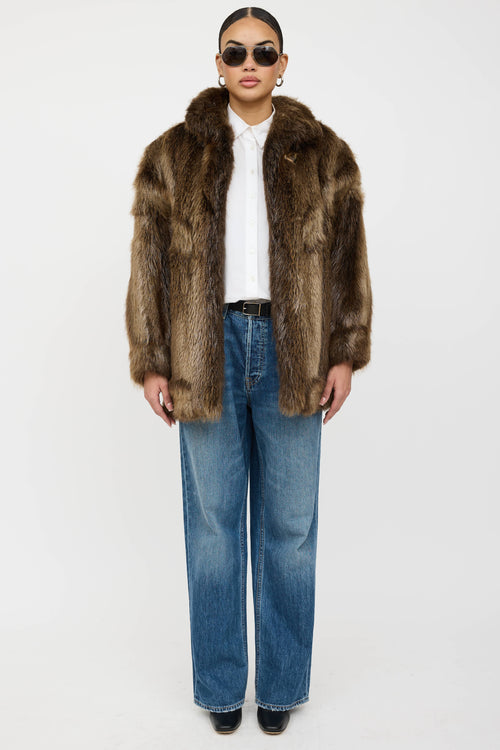 VSP Archive Funnel Neck Fur Jacket