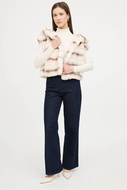 VSP Archive Fur Striped Hooded Vest