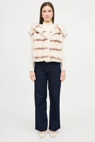 VSP Archive Fur Striped Hooded Vest