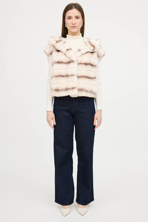 VSP Archive Fur Striped Hooded Vest