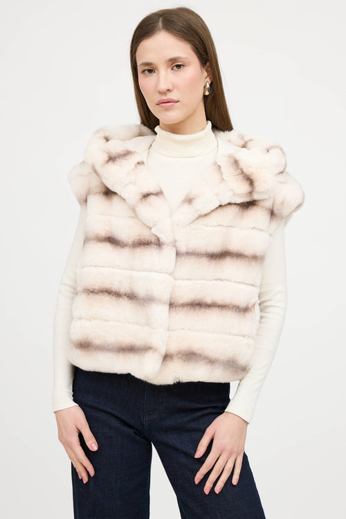 VSP Archive Fur Striped Hooded Vest