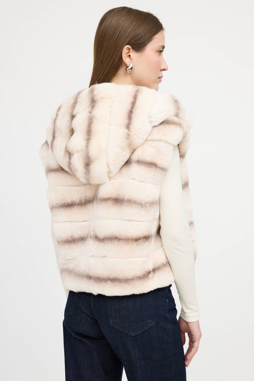 VSP Archive Fur Striped Hooded Vest