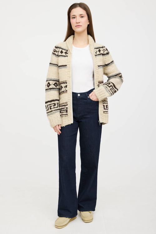 VSP Archive Wool Cowichan Knit Zip Sweater