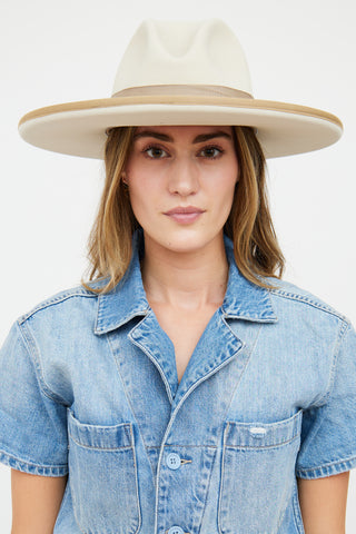 VSP Archive Beige Felt Round Brim Western Hat