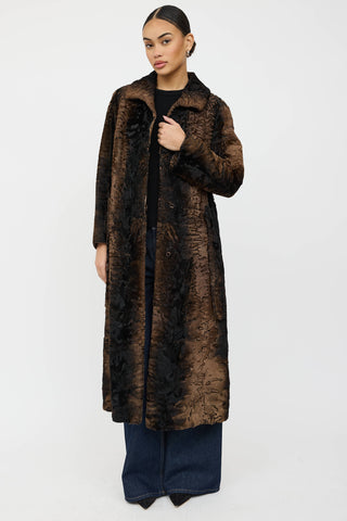 VSP Archive Curly Fur Belted Coat