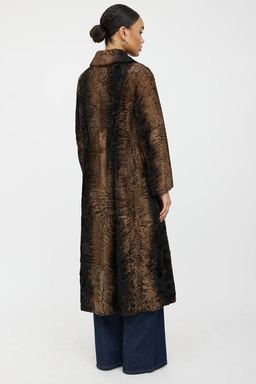 VSP Archive Curly Fur Belted Coat