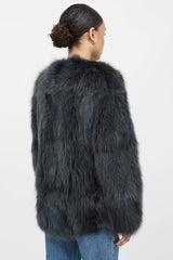 VSP Archive Leather Trim Fur Jacket
