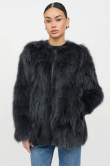 VSP Archive Leather Trim Fur Jacket