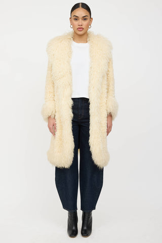 VSP Archive Curly Collared Fur Coat