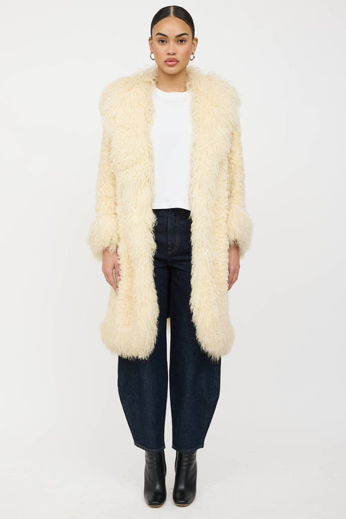 VSP Archive Curly Collared Fur Coat