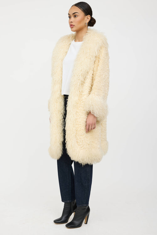 VSP Archive Curly Collared Fur Coat
