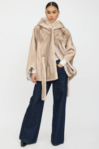 VSP Archive Hooded Fur Cape