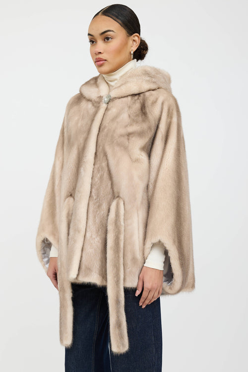 VSP Archive Hooded Fur Cape