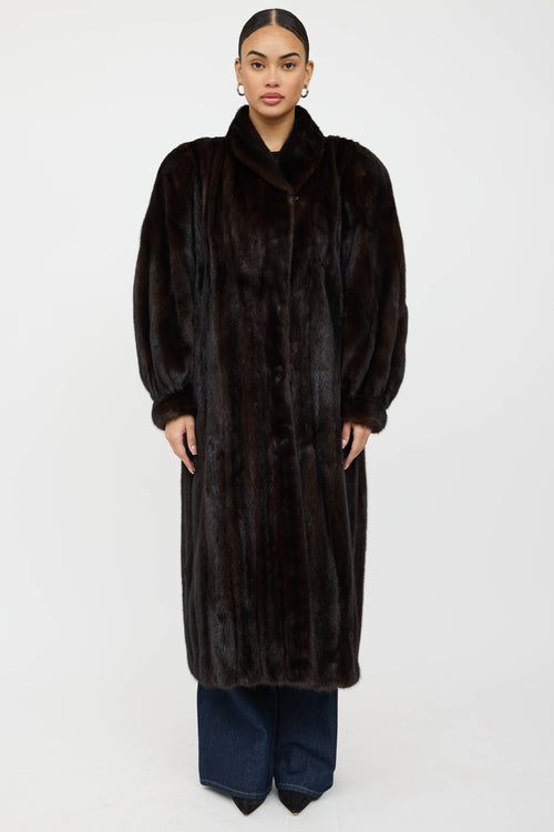 VSP Archive Shawl Collar Fur Coat