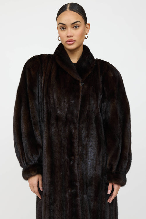 VSP Archive Shawl Collar Fur Coat