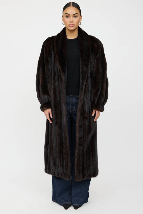 VSP Archive Shawl Collar Fur Coat