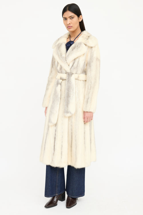 VSP Archive Long Fur Belted Coat